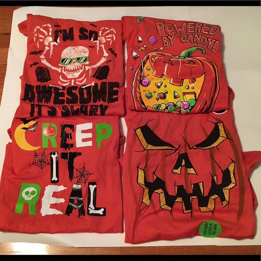 Boys Halloween tshirt lot